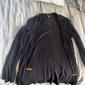Miss Selfridge Black Cardigan with Yellow Accents
